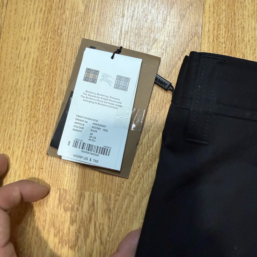 Burberry Black Joggers with Red Stripe - Picture 6 of 11